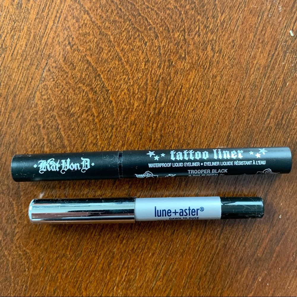 2 mini black eyeliners (kat von d, lune and aster)